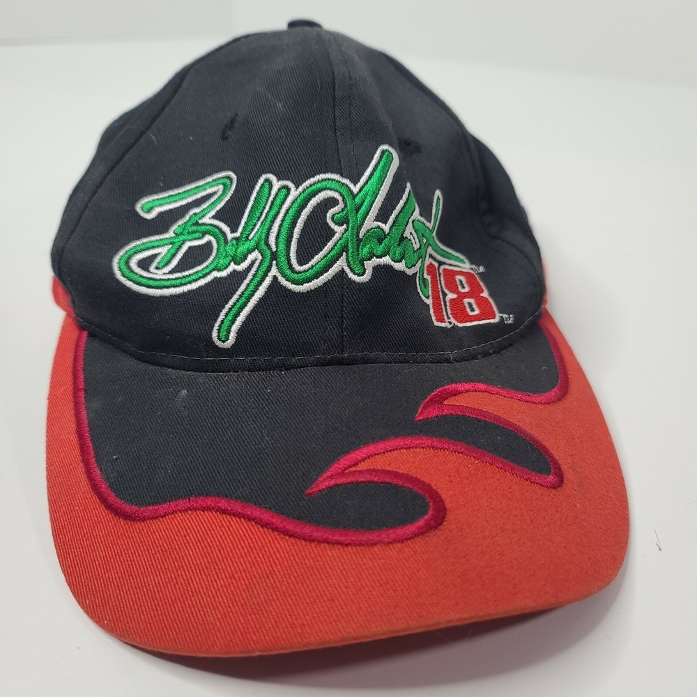 Nascar Boby Labonte #18 Joe Gibbs Racing Flame Snapback Hat Vintage